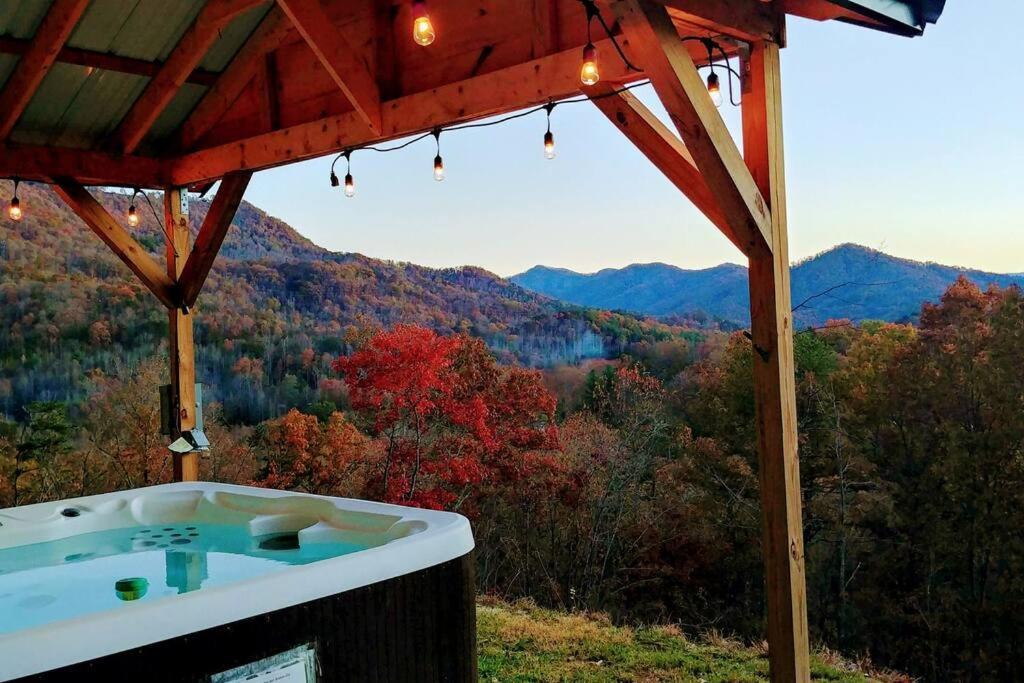 Peace Of Heaven ~ Modern Chic Cabin W/ Majestic Mountain Views Bryson City Exterior foto