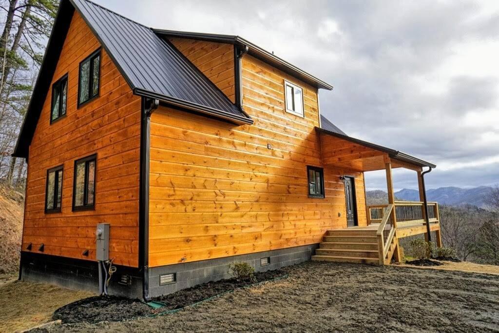 Peace Of Heaven ~ Modern Chic Cabin W/ Majestic Mountain Views Bryson City Exterior foto