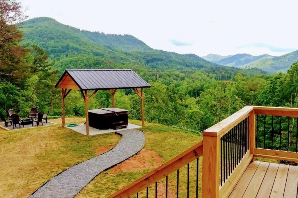 Peace Of Heaven ~ Modern Chic Cabin W/ Majestic Mountain Views Bryson City Exterior foto